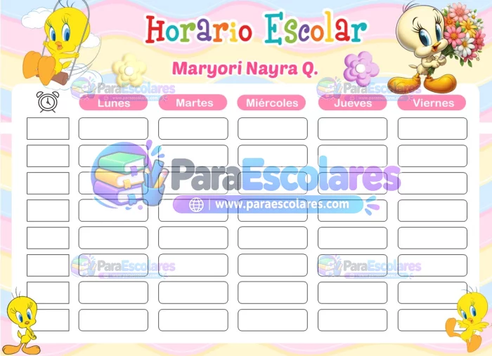 Piolin Horario Escolar